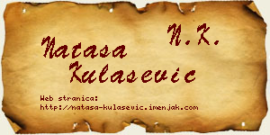 Nataša Kulašević vizit kartica